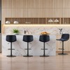 MAYEERTY Blue Swivel Bar Height Stools Set of 4, Adjustable with Backrest and Footrest for Kitchen Island - 3 of 4