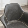 PAGED Ergonomic Office Chair Mid-Century Modern Gaming Chair with Adjustable Height, Back Support for Living Room, Home Office, Black - 2 of 4