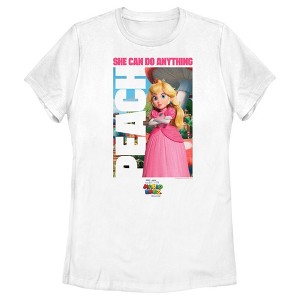 Women's The Super Mario Bros. Movie Peach She Can Do Anything Poster T-Shirt - 1 of 4