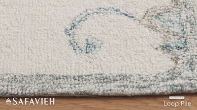 Ivory Floral Hand-Tufted Wool Area Rug