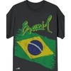 Team Gear Brazil 90’s World Soccer Cup Men’s Black Vintage Oversized Boxy Tee-XL - 2 of 4