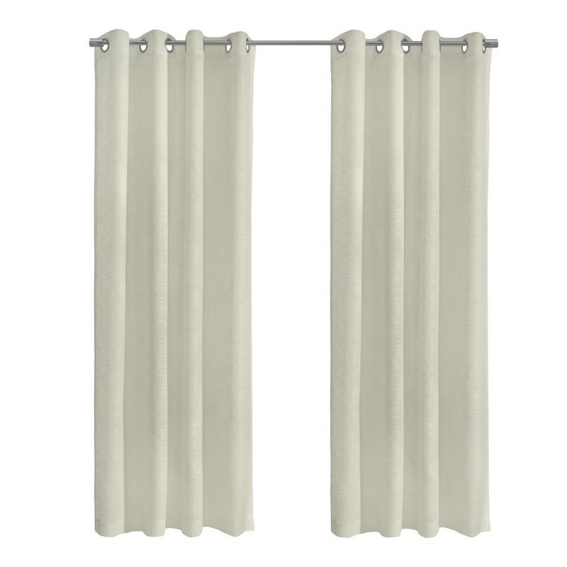 Habitat Boucle Sheer Premium Stylish and Functional Grommet Curtain Panel Off White, 1 of 6