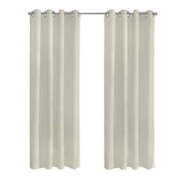 Habitat Boucle Sheer Premium Stylish and Functional Grommet Curtain Panel Off White