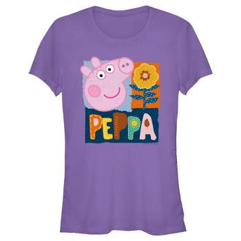 Junior's Women Peppa Pig Spring Portrait T-Shirt