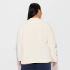 Women's Peanuts Fleece Graphic Pullover Sweatshirt - Ivory - 3 of 3