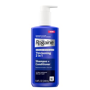 Rogaine 2-in-1 Thickening Shampoo and Conditioner Hair Regrowth Treatment Cream - 8.4 fl oz - 1 of 4