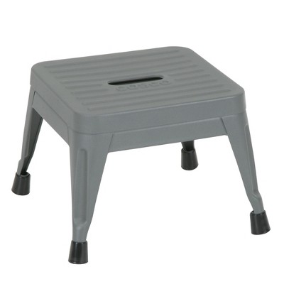Cosco 1-step 225 Lb. Capacity Stackable Gray Steel Step Stool (2-pack ...