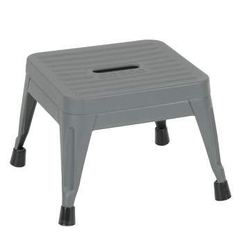 COSCO 1-Step 225 lb. Capacity Stackable Gray Steel Step Stool (2-pack)