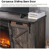 TV Stand with Fireplace for 65+ Inch TV, Farmhouse Entertainment Center with 18" Fireplace & Sliding Door, Wood TV Consoles for Living Room - 2 of 4