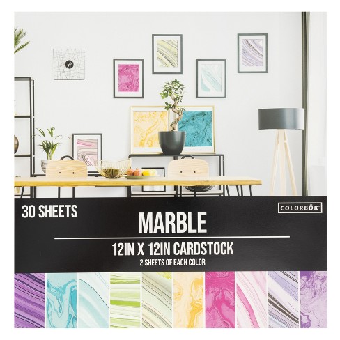 Watercolor Cardstock Paper, Assorted Designs, 8-1/2 x 11 Inch, 50 Pack, Mardel