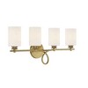 Savoy House Woodbury 4 - Light Vanity in  Warm Brass - 4 of 4