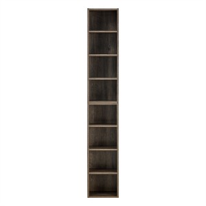 OUTSUPPLY 8-Tier Media Tower Rack, Slim Storage Cabinet with Adjustable Shelves, Bookshelf for Home Office - 1 of 4