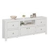 Farmhouse TV Stand for 80 Inch TVs, Long Entertainment Center with 6 Storage Drawer - 3 of 4