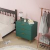 Dresser for Bedroom, Fluted Dressers & Chest of Drawers, Wooden Storage Organizer with Gold Metal Handles & Legs for Living Room, Entryway - 2 of 4