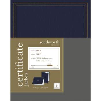 Sustainable Greetings 24-pack Navy Blue Certificate Holders Set,  Letter-size Certificate Paper, And Gold Seals For Awards (72 Pcs Set) :  Target