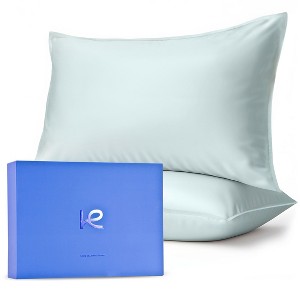 Kickoff 100% Bamboo Viscose Pillowcases Only, Hidden Zipper, Cooling Breathable, Bedding Pillow Covers for Hot Sleepers - 1 of 4
