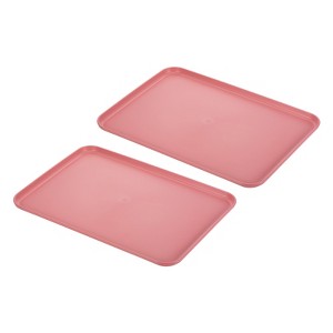 Unique Bargains PP Plastic Reusable Lightweight Durable Serving Tray 2 Pcs - 1 of 4
