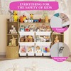 Kids Toy Storage Organizer with 8 Removable Toy Bins, Bookshelf & 2 Storage Cubbies – Playroom, Bedroom & Classroom Organization, White - 3 of 4