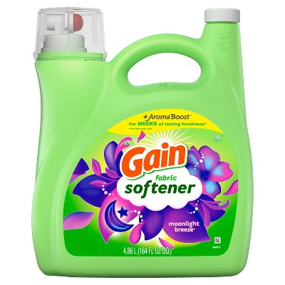 Gain Liquid Fabric Softener - Moonlight Breeze Scent - 164 fl oz