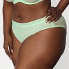 Curvy Couture Women's Mesh High Cut Brief Panty Sunset Glow - 3 of 4