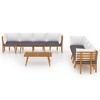 vidaXL Patio Lounge Set Sectional Sofa Set with Cushions Solid Wood Acacia - 3 of 4