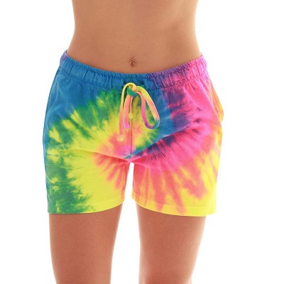 Just Love Women's Loop Terry Tie Dye Shorts - Comfortable and Stylish Loungewear for Summer