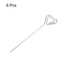 Unique Bargains Stainless Steel Reusable Drink Appetizer Heart Shape Head Cocktail Picks 5" 6 Pcs - 3 of 4