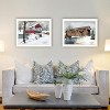 2- Piece Vignette Winter Covered Bridges White Framed Wall Art for Living Room, Bedroom Wall Art Print for Home Decor by Billy Jacobs - 2 of 4