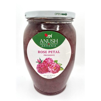 Anush Armenia Rose Petal Preserve 900g - Rose Petal Preserve For Ultimate Floral Delight, Exquisite Natural Aroma, Perfect Fo