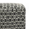 Wallis Square Woven PET Polyester Pouf Black/White - WyndenHall: Durable Indoor/Outdoor Seating, UV Resistant - 4 of 4