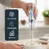 Luminuxe Milk Frother with Stand, Powerful Handheld Cordless Stainless Steel Frother, Foam Maker for Coffee, Cappuccino, Latte and Matcha Drinks - 4 of 4