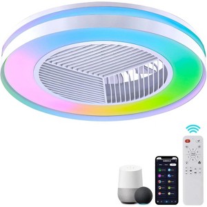 HUMHOLD 20 Inch Smart Modern Ceiling Fan with Lights and Remote/APP/Voice Control - 1 of 4