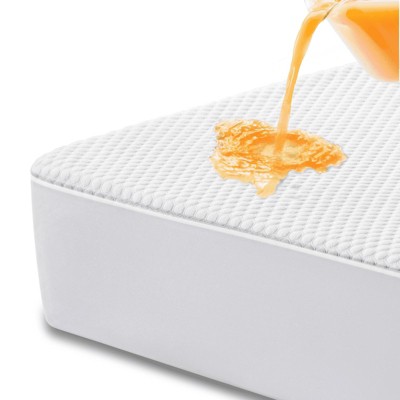 MAYEERTY Comfortable Sleeping Mattress Protector - Deep Pockets (Up to 21 Inches) - Quilted Protective Film, Noise-Free, Soft Breathable White Cover