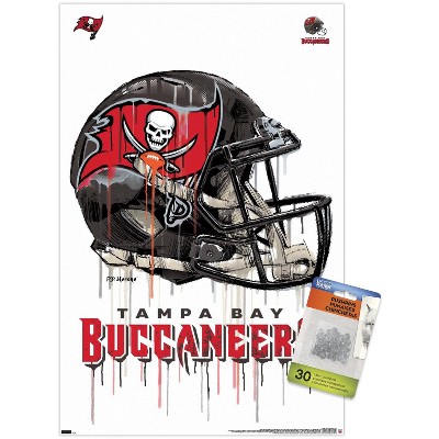 Trends International Nfl Tampa Bay Buccaneers - Retro Logo 14 Unframed Wall  Poster Print Clear Push Pins Bundle 14.725 X 22.375 : Target