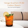 American Atelier Vintage Old Fashion 10 oz. Whiskey Glasses, Romantic Water Tumblers, Barware Glasses for Cocktails, Embossed Beaded, Set of 4, Amber - 4 of 4