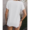 Women's Summer Shirt V-Neck Chain Shirt Short Sleeved T-Shirt for Women - 4 of 4