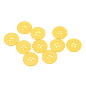 Unique Bargains Resin Craft DIY Round Flat 4-Hole Replacement Sewing Buttons 10 Pcs - 1 of 4