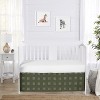 Sweet Jojo Designs Boy or Girl Gender Neutral Unisex Baby Crib Bed Skirt Jungle Animals Green and White - 2 of 3