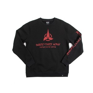 Star Trek Klingon Crew Neck Long Sleeve Men's Black Sweatshirt - 1 of 4