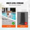 VEVOR Towel Rack, 8 Bars Outdoor PVC Towel Holder, Freestanding Pool Towel Hanger Stand Next to Hot Tub, Outdoor Indoor Quilt Drying Rack Organizer - 4 of 4