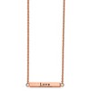 Chisel Stainless Steel Rose IP-plated Enameled Cubic Zirconia ENJOY THE LITTLE THINGS Bar on a Cable Chain Necklace 16" with a 2" Ext. - 4 of 4