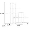 Corner Tiered Plant Stand, Indoor Flower Shelf with Wheels, Multi-Tier Planter Pot Holder for Living Room Office Balcony Garden - 2 of 3