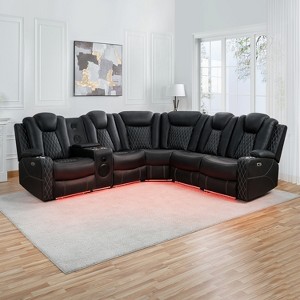 Home Imports Emporium Deluxe Theater-Style Motion Sofa with Adjustable Headrest - 1 of 4