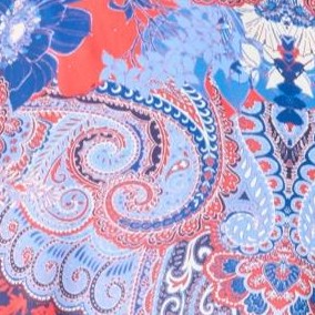 navy floral paisley