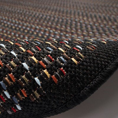 Midnight Square Flat-Woven Synthetic Indoor/Outdoor Rug