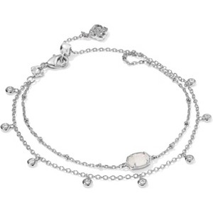 Emilie Multi Strand Bracelet, Iridescent Drusy Crystal & Rhodium Plated Brass Fashion Jewelry for Women - 1 of 2
