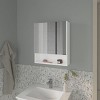 GlasFlength Decorative Wall Mirrors Bathroom Decor Cabinet Accent Mirror Vanity Mirrors Open Shelves for Bathroom Wall, White, 19.7"*5.9"*23.3" - 2 of 4