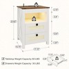 Fredees Nightstand with Charging Station and Hidden Drawer, Suitable for Bedroom and Living Room, Farmhouse Style Design - 2 of 4