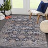 5x7 Washable Area Rug Ultra-Thin Low Pile Vintage Floor Carpet Oriental Distressed Foldable Mat - 2 of 4