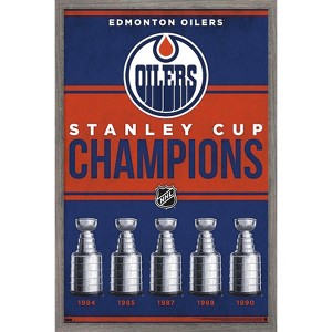 Trends International NHL Edmonton Oilers - Champions 23 Framed Wall Poster Prints - 1 of 4